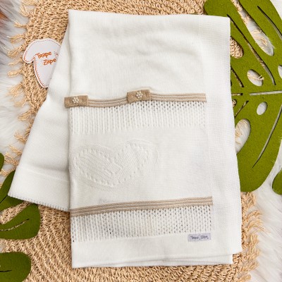 Saída Maternidade Maitê - Off White e Bege Saída Maternidade Maitê - Off White e Bege